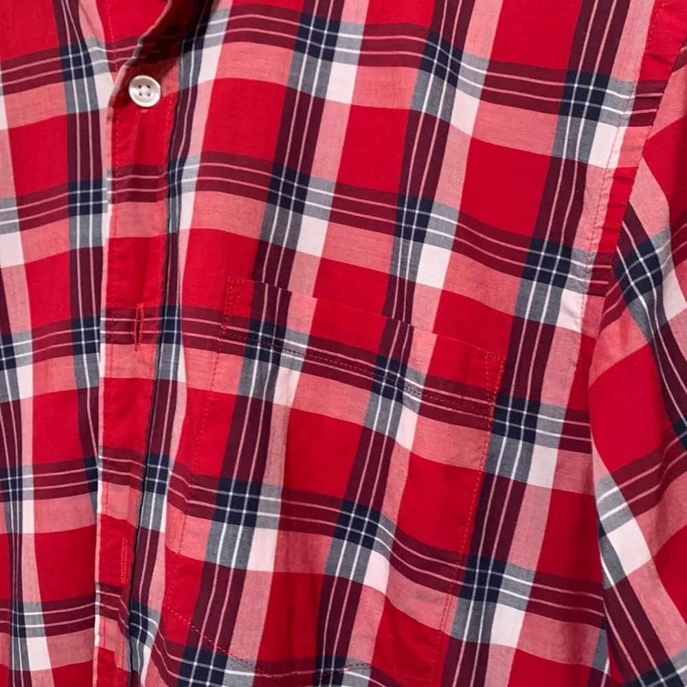 J. Crew Mens Small Long Sleeve Plaid Check Shirt